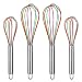 Produktbild Webake Schneebesen Silikon Klein Ballonschneebesen Set Rührbesen 25cm 22cm 4 Stück Mit Edelstahl Griff für Mischen, Schneebesen, Schlagen, Aufschäumen und Rühren