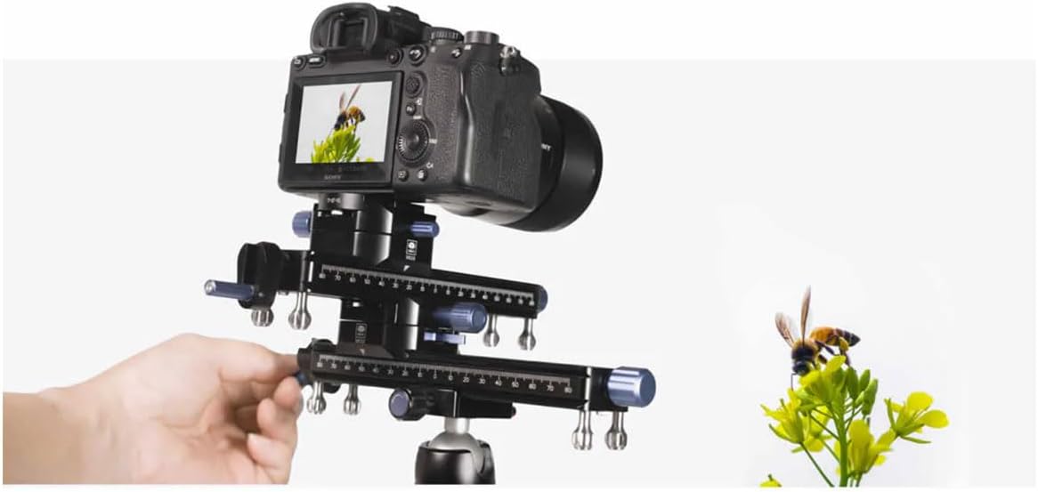 SIRUI Macro Focusing Rail, Quick Adjustment Close-Up and Macro Photography Precise Focus Rail with 360°Rotating Head QR Plate for Arca-Swiss, Detachable Feet, Universal Camera Compatibility, MS18
