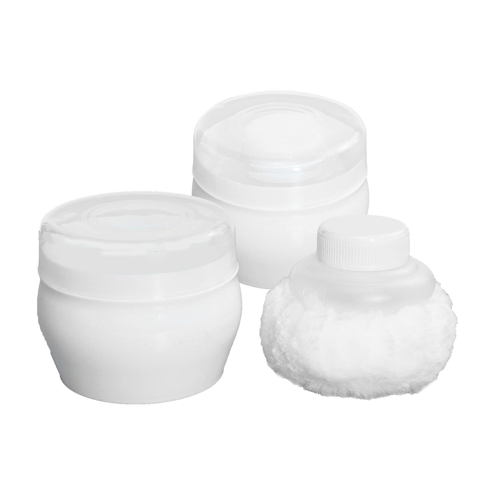 TOYANDONA 2 Ensembles Bébé Houppette Boîte Moelleux Corps Après- Bain Poudre Cas Bébé Soins Visage Corps Villosités Powder Puff Récipient Maquillage Cosmétique Poudre De Titulaire avec