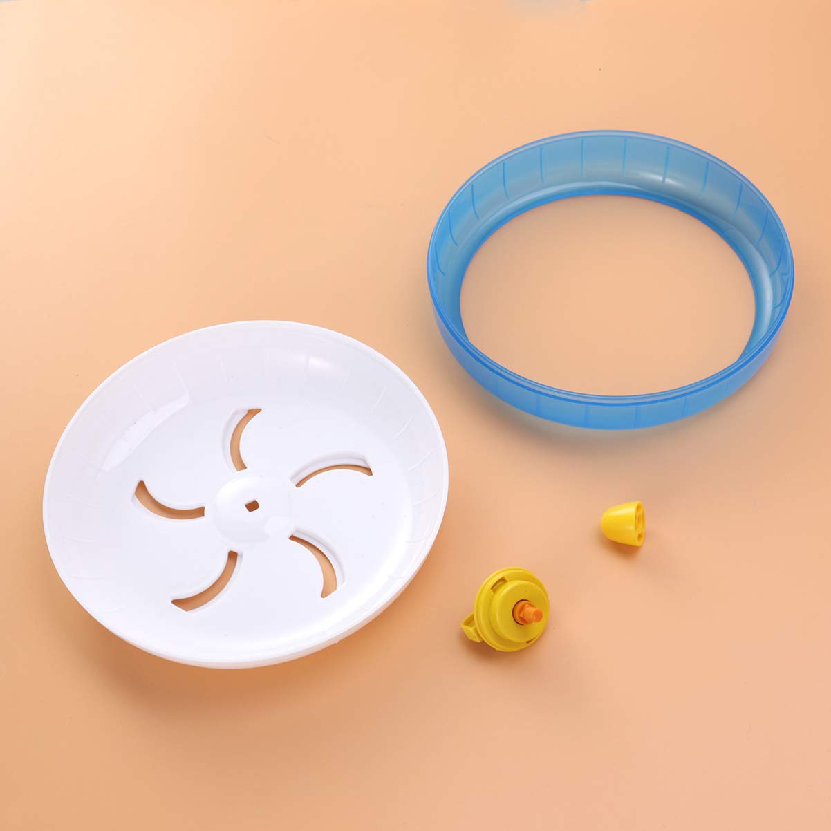 INOOMP 2pezzi Per Criceti Silenziosa e Disco Per Pp Per Criceti Gerbilli e Porcellini Blu