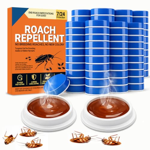 96PCS Roach Gel Bait, Cockroach Killer and Gel for Roach Nest of Indoor Infestations, Effective Solution for Small to Large Cockroaches, Ready to Use, Ideal for Hidden Areas