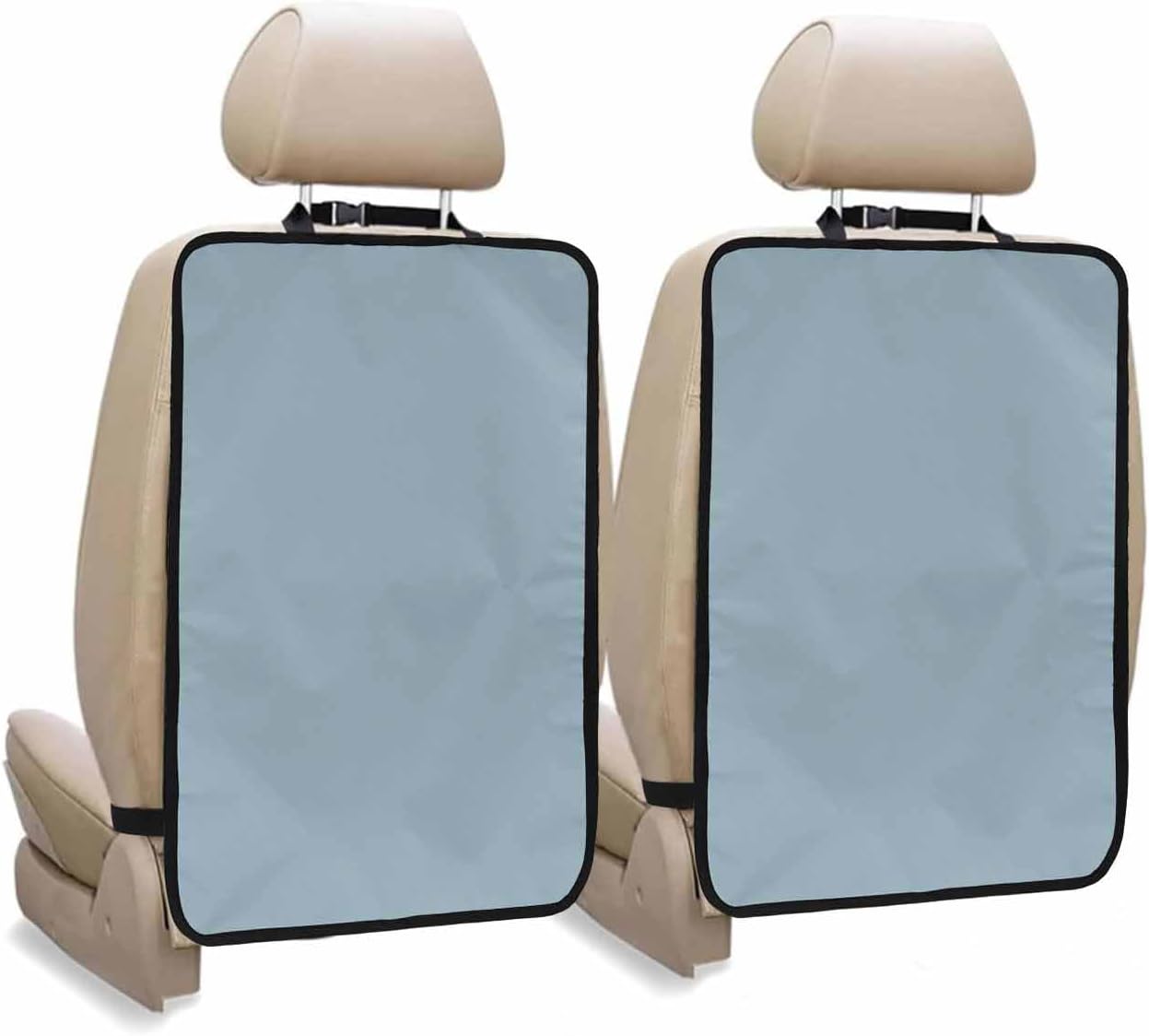 T&H XHome Car Seat Protector, 2 Pack Kick Mats Back Seat Protector Peach Coral Solid Color Waterproof Backseat Cover for Kids Universal Fit Automotive Interior Protectors