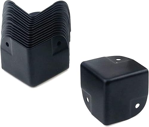 MY MIRONEY Protector de esquina negro de 1.57 pulgadas, 16 piezas de gabinetes de metal, protector de esquinas de altavoz para gabinete de vuelo,