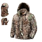 NEW VIEW Hunting Clothes for Men,Upgrade Ultra-silent Water Resistant Hunting Jackets,Camo Hooded...