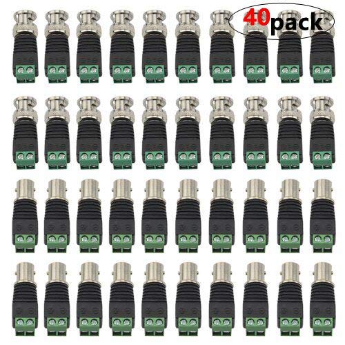 WMYCONGCONG 40 PCS 2.1x5.5mm Male Female DC Power Adapter Connector Coaxial Camera Video