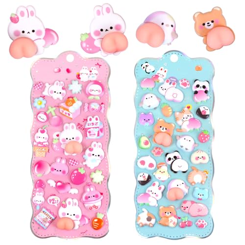 Ninonly ������ՂɂՂɃV�[�� 3D �V�[�� ���� �G���G�� ���� �Ղ��Ղ� 2���Z�b�g �\��t���\ ������� �蒠�p/DIY�p/����p �q�� ���蕨(�s���N&�u���[�j