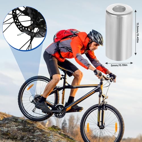 QfwdfcTrenz 100 Pcs 5mm Bike Brake Cable Housing Ferrule End Caps Bicycle Cable End Crimps Caps Bike Shifter Wire Housing Bikes Accessary Part Replacement for Moutain Bicycle Road Bikes Silver