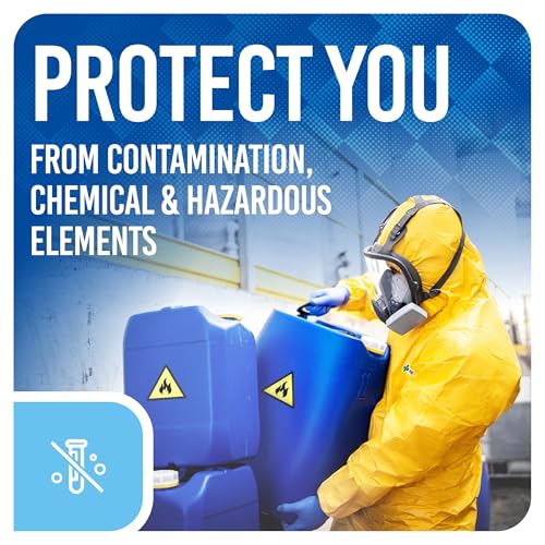 Image of Medtecs Hazmat Suits - 6 Sizes Options - Disposable Coveralls Suit, Medical Protective Coverall PPE Hazmat Suits