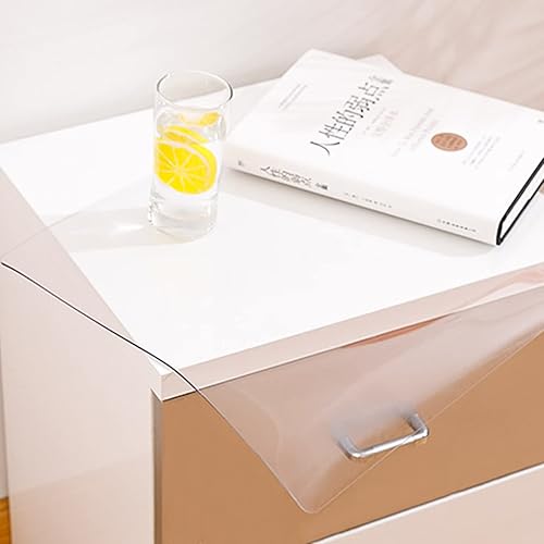 Protector de plástico transparente para mesa de comedor, mantel de escritorio, lavable, de plástico transparente, protector rectangular de PVC,