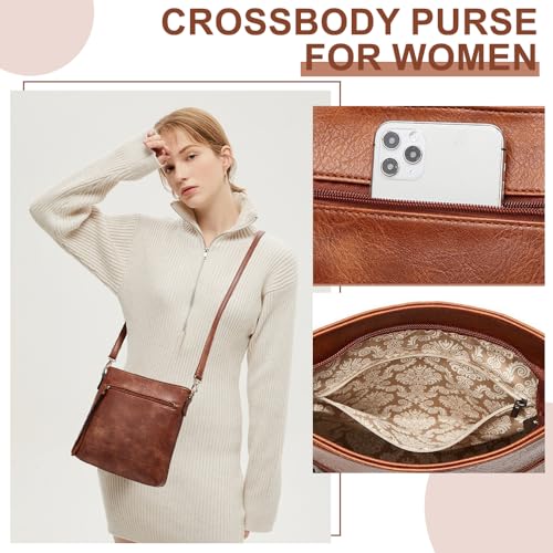 Image of PU Leather Purses 3PCS, Hobo Crossbody Bags Set for Women, 3 in 1 Convertible Backpack for Ladies Shoulder Bags satchel Bags