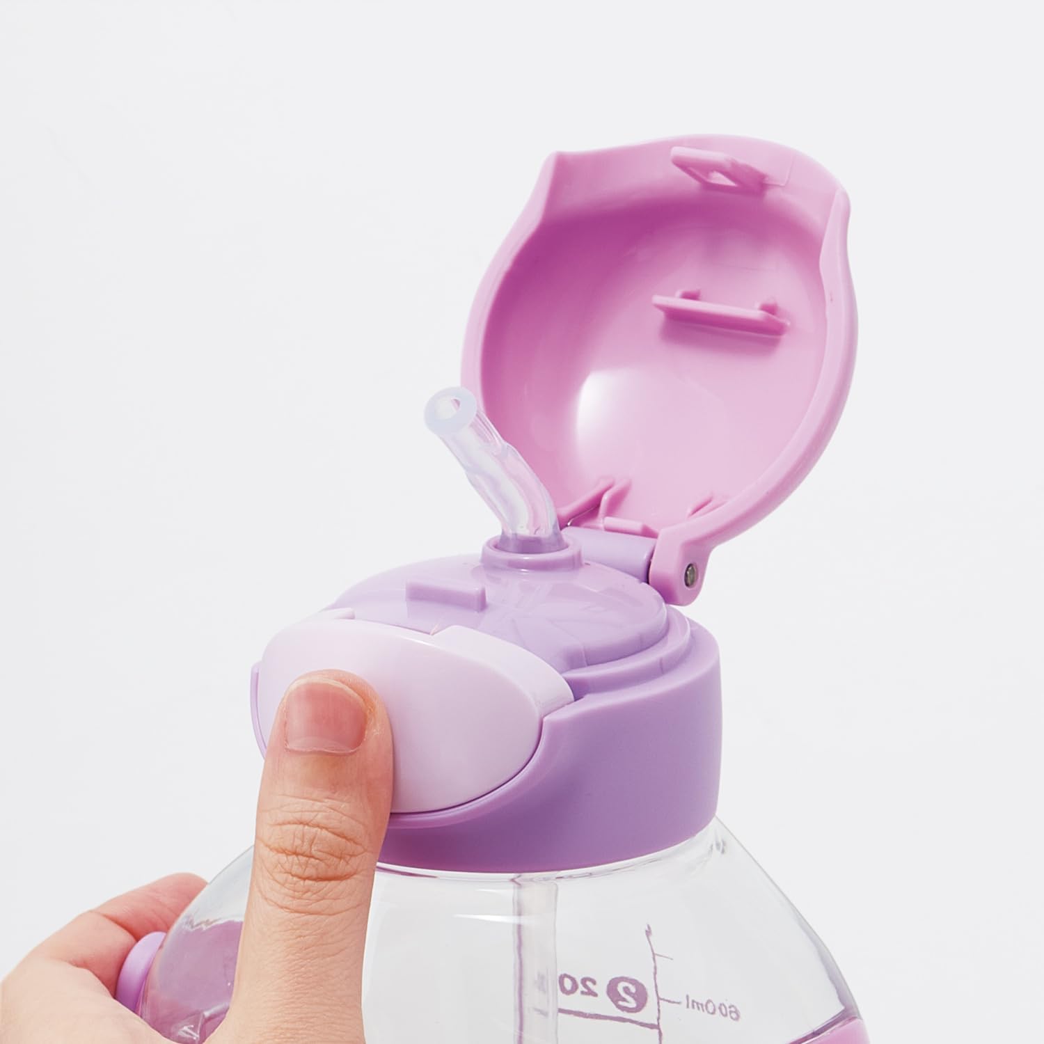 Skater PDSH8DX One-Push Straw Bottle, Water Bottle with Shoulder Strap, 26.7 fl oz (780 ml), Sanrio Chrome