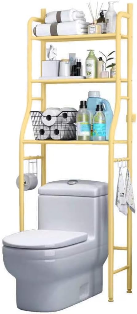 3-Shelf Bathroom Organizer Over The Toilet, Bathroom Spacesaver?Rose Gold? (Rose Gold)