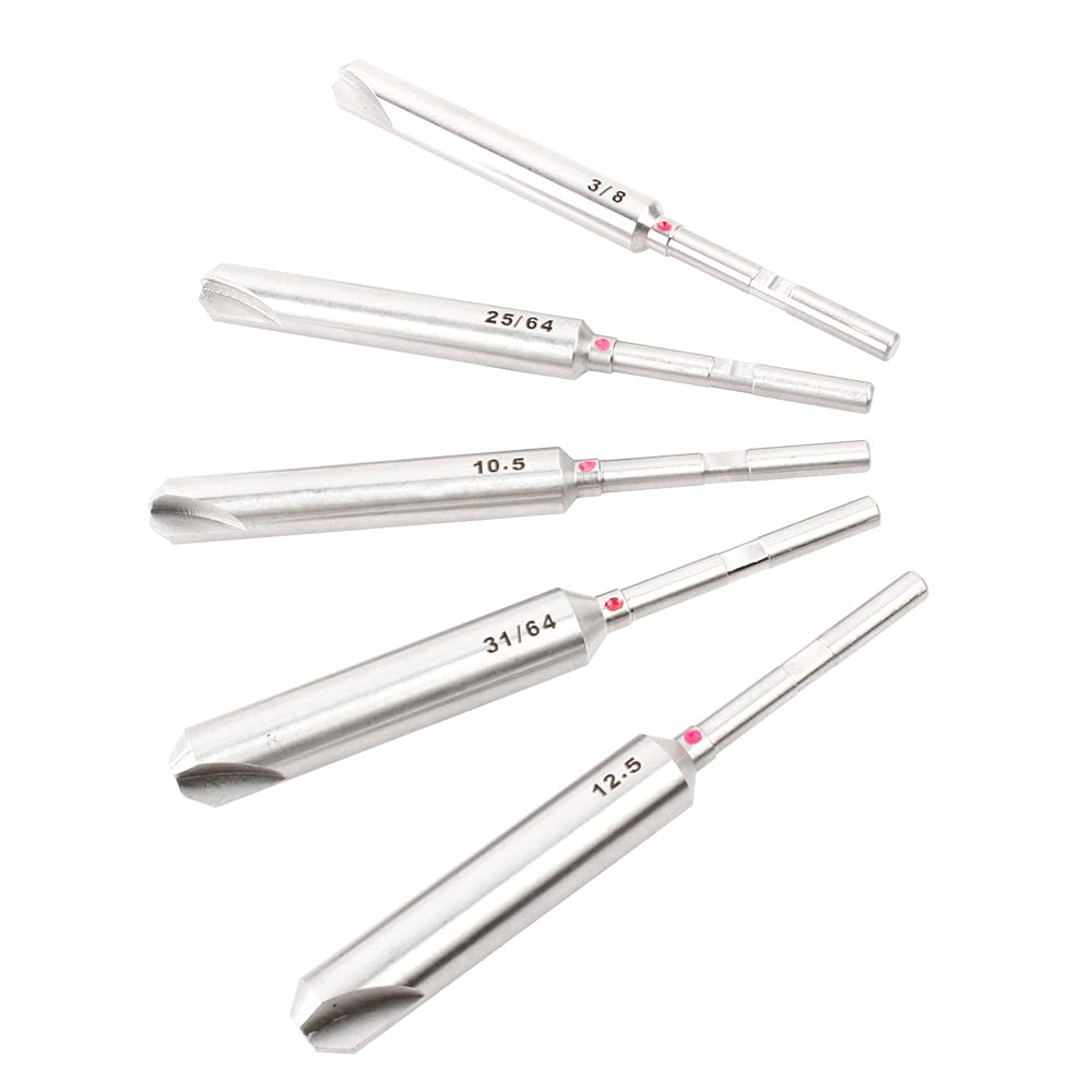 O'SKOOLPen Barrel Trimmer Kit Replacement Shaft for 3/8", 25/64",10.5mm, 31/64", 12.5mm No-Sharpening Pen Mill Cutting Head for WT12