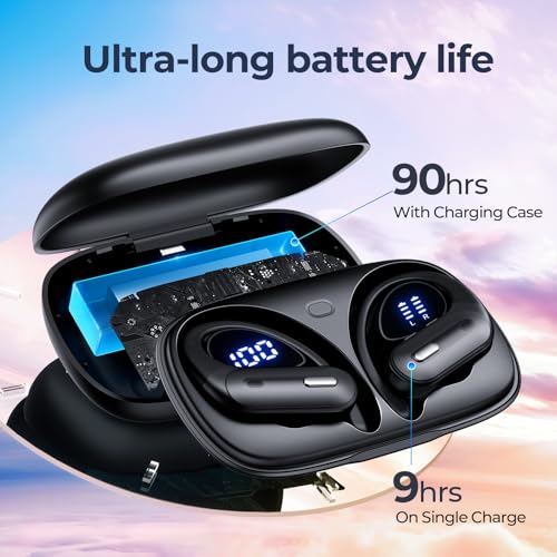 Ofnex X19-BLACK Wireless Earbuds Bluetooth 5.3 Headphones 90 Hrs Playtime Earbuds thumb #3