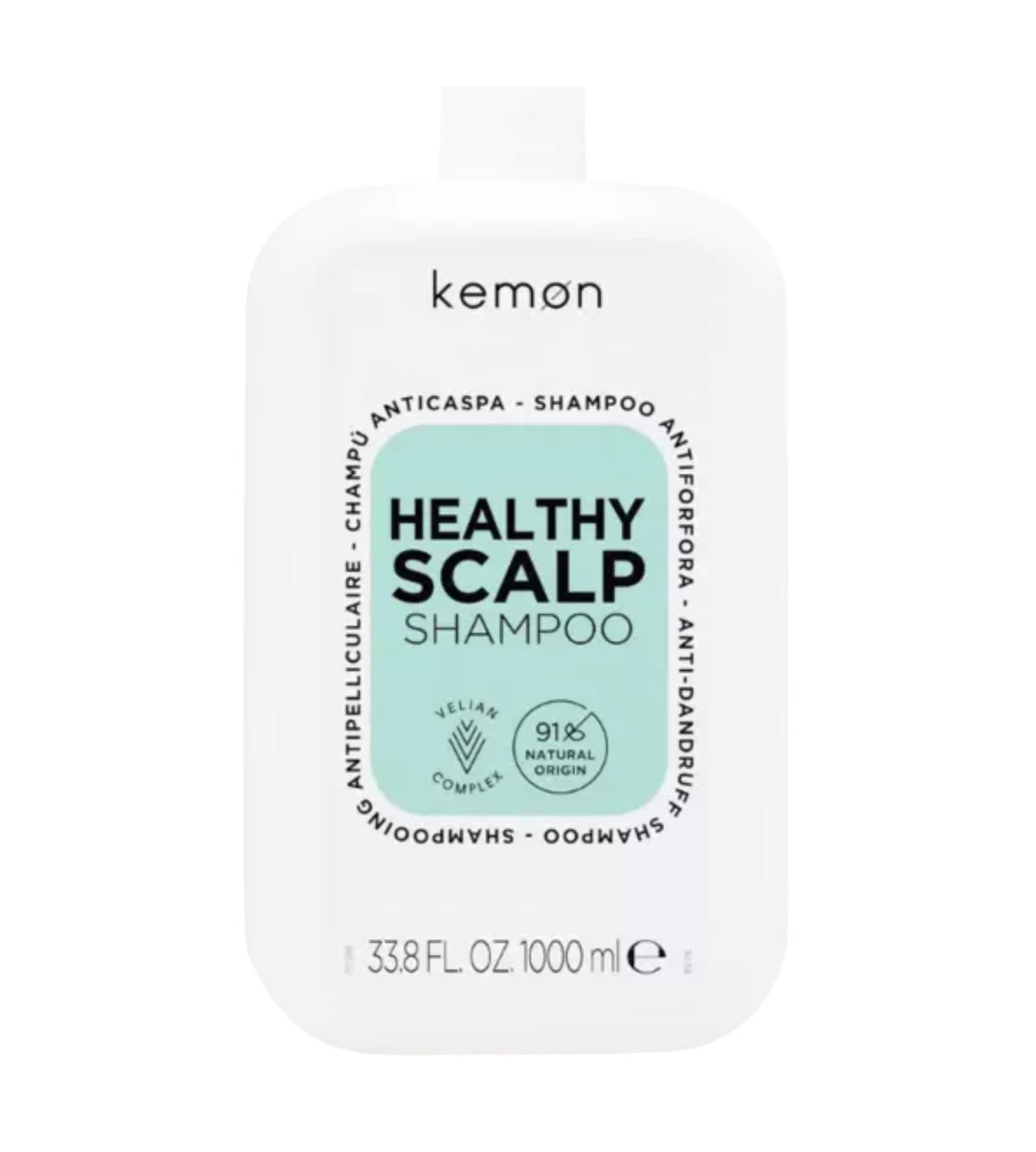 Kemon Szampon przeciwłupieżowy 1000 ml | Skutecznie oczyszcza skórę, działa oczyszczająco, przywraca równowagę mikrobiologiczną skóry głowy