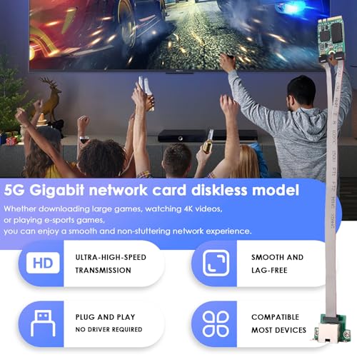 Carte Réseau Gigabit RJ45 M.2 A+E 5Gbps avec puce RTL8126 haute performance