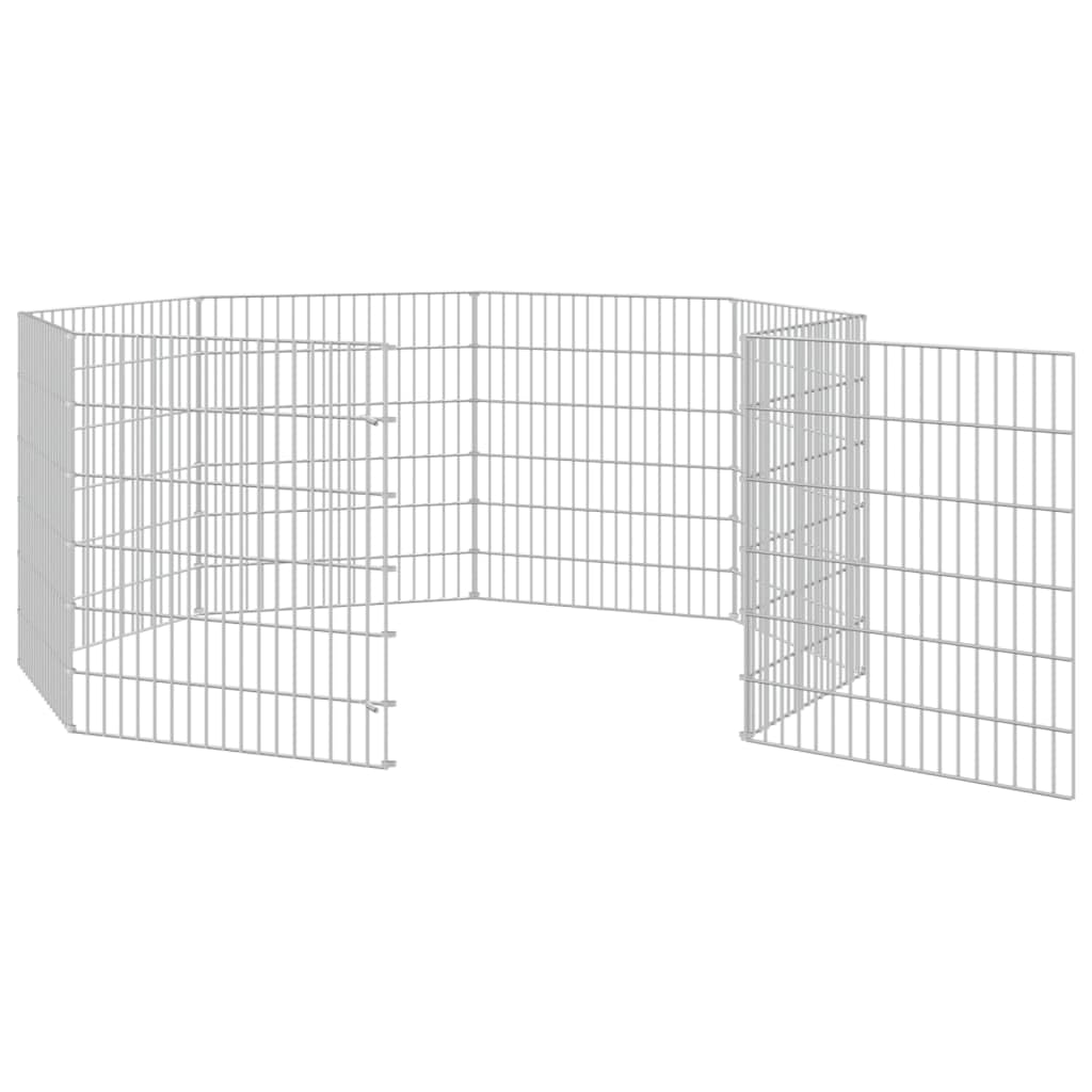 INLIFE Jaula para conejos, 8 paneles, 54 x 60 cm, hierro galvanizado, 3,65 kg, 171574