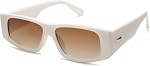 SOJOS Trendy Y2K Polarized Rectangle Sunglasses for Women Men Fashion Designer Rave Sunglasses SJ2228