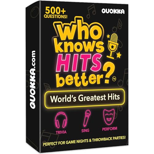 Quokka Who Knows Hits Better? 500+ Questions Music Games The Ultimate Music Trivia Challenge for Adult & Family Party Games Fun Singing Karaoke & Guess-The-Song Game Night for Teens & Girls