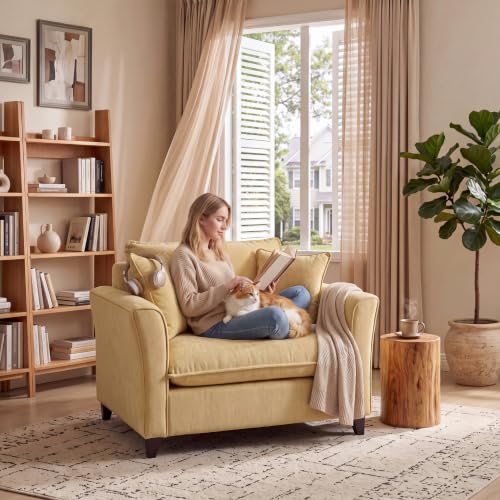 ERYE 46.9" Chenille Upholstered Accent Chair Wide Seat for
