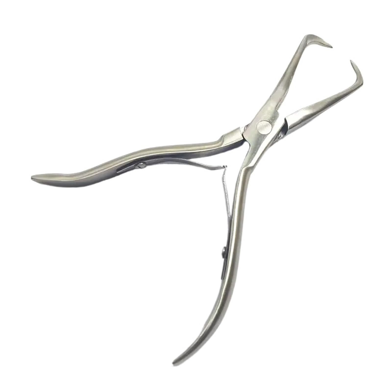 Jbjygsg Silver 1 Pcs Profession Extension Tongs Hair Extensions Pliers Stainless Steel Pliers For Micro Rings And Fusion Glue Bond Remover Tool(Silver)