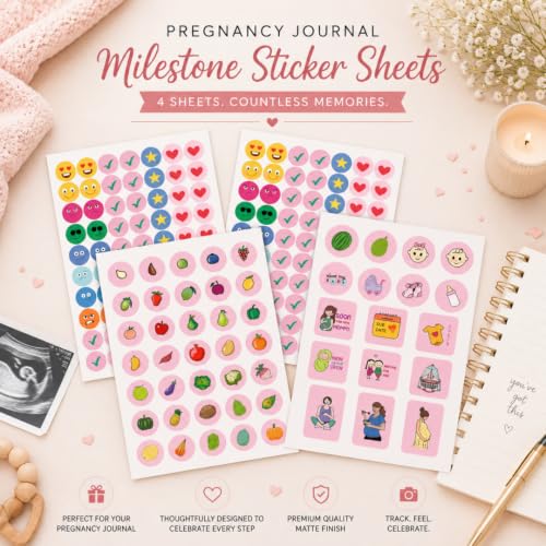 Image of Pregnancy Journal for Pregnant Women - 40-Week Bump Tracker & Memory Book with Stickers | Guided Pregnancy Planner with Prompts, Milestone Pages & Hardcover Keepsake | Gift for Expecting Moms (Blue)