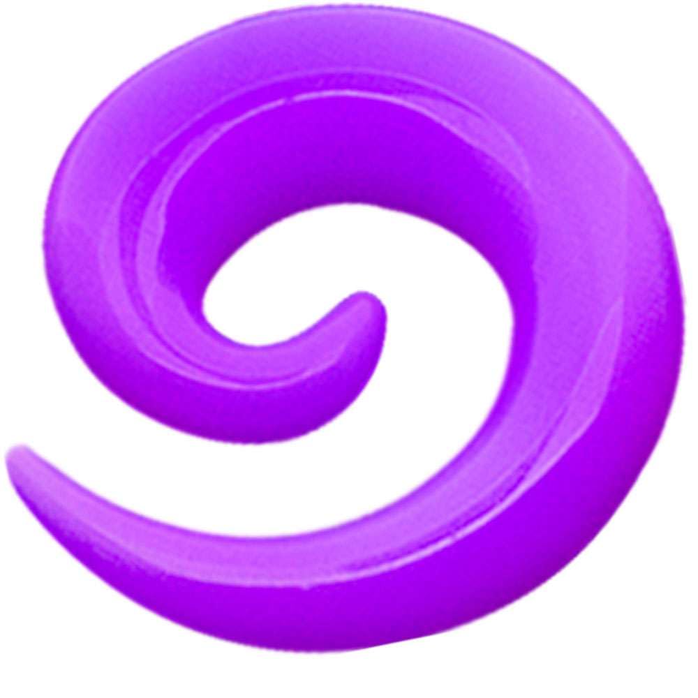 MoDTanOiz - Flesh tunnels Acrylic Spiral Gauge Earring Ear Piercing available size 8g (3mm) to 3/4" (20mm) Please Choose Color & Size