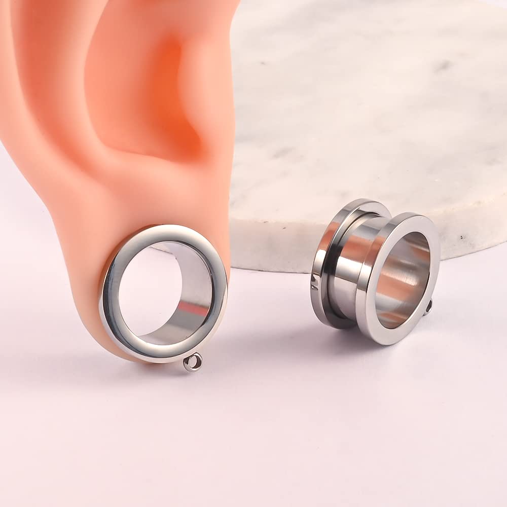 Vankula DIY Dilatatori Lobo Double Flared tunnel dilatatore orecchie 4 pz/ 6 pz in Acciaio inossidabile lobi piercing espansori Gioielli Uomo Donna 6mm a 25mm