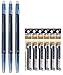 Pilot FriXion Ball Slim 038 Retractable Erasable Gel Ink Pen, Extra Fine Point 0.38mm, Blue Black Ink, 3 Pens & 6 Refills Value Set