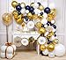 Produktbild PartyWoo Luftballons Blau Gold, Satz von Marineblau Luftballons, Metallic Luftballons Gold, Luftballons Weiß, Luftballons Konfetti Gold und Papier Fächer, Latexballons für Navy und Gold Partydeko