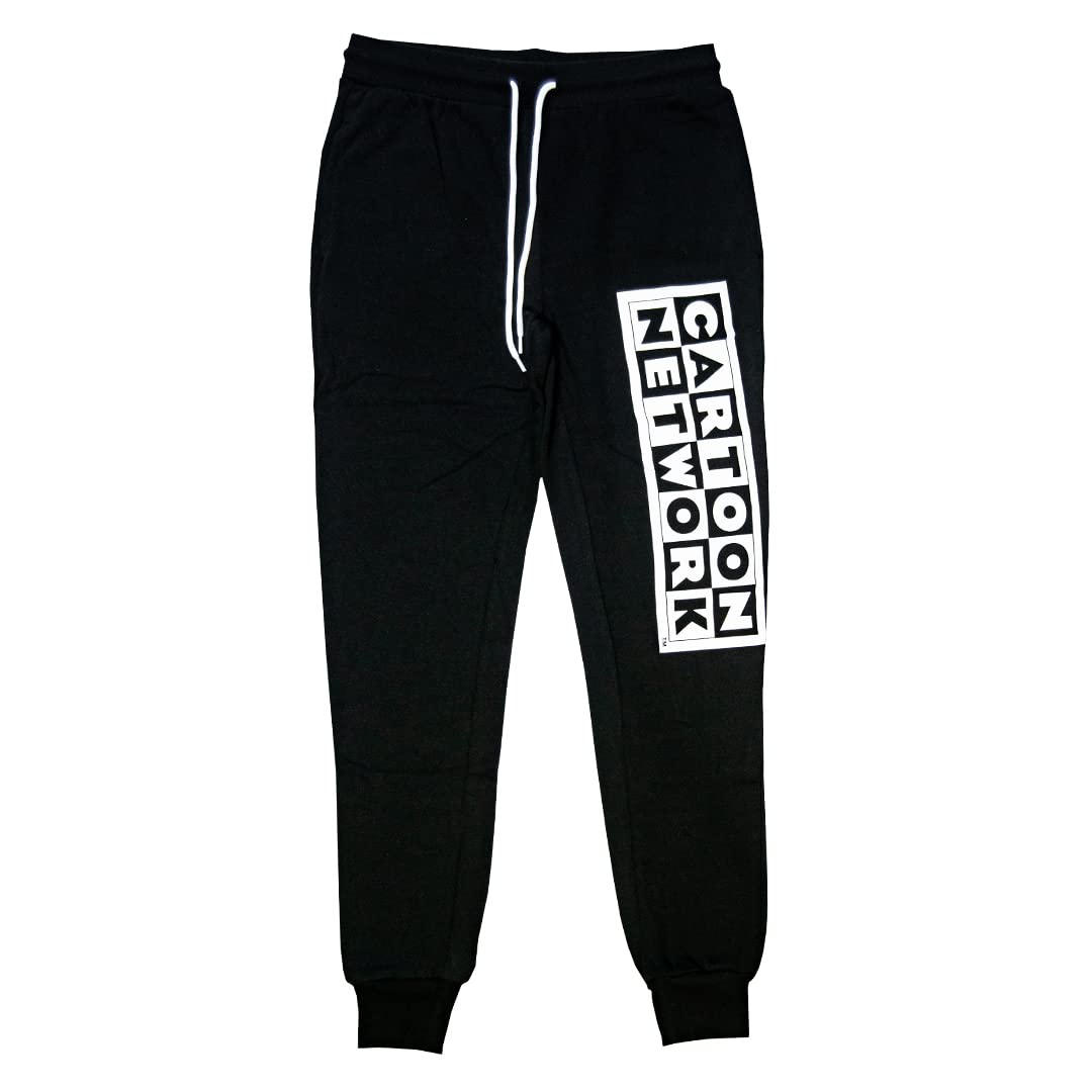 Cartoon Network Joggers for Juniors, Active Sweatpants for Women, Cartoon Network Black, XL