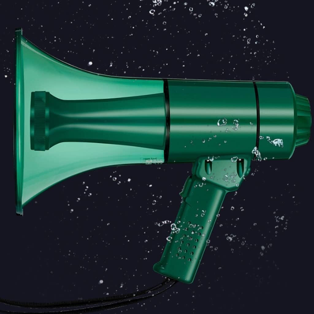 Megaphone 50W High Power Megaphone Speaker, Fire Fighter's Bullhorn with Siren Sound and Handheld Mic, LED Lighting Function Voice Amplifie Bullhorn Amplifiers