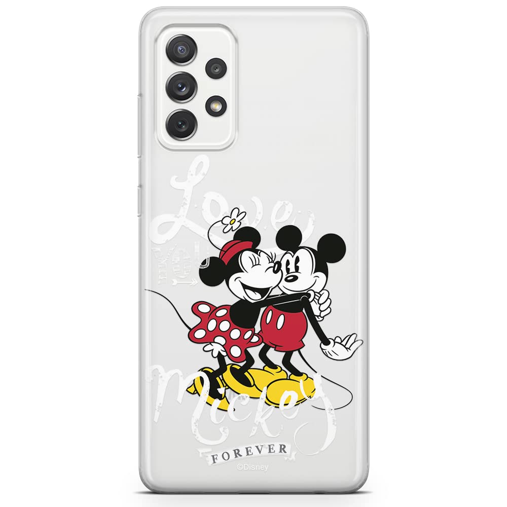 ERT GROUP mobile phone case for Samsung A33 5G original and officially Licensed Disney pattern Mickey & Minnie 001 optimally adapted to the shape of the mobile phone, partially transparent