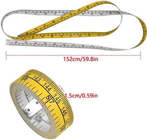 Tape Measure Sewing,2PCS 60inch/150cm Double Scale Soft Flexible Measure Tape Sewing Tailor Measuring Tape for Body Cloth Measuring Weight Loss