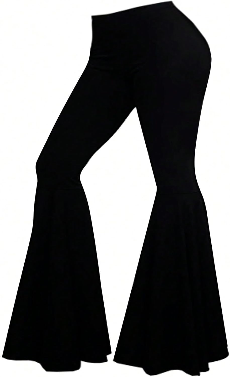 SOLY HUX Women's Plus Size Flare Pants Elastic Waist Ruffle Bell Bottom Pants Long Trousers - Image 3