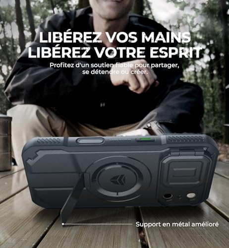 Coque iPhone 17 Pro antichoc Dexnor pour bureau et voyages connectés - 3