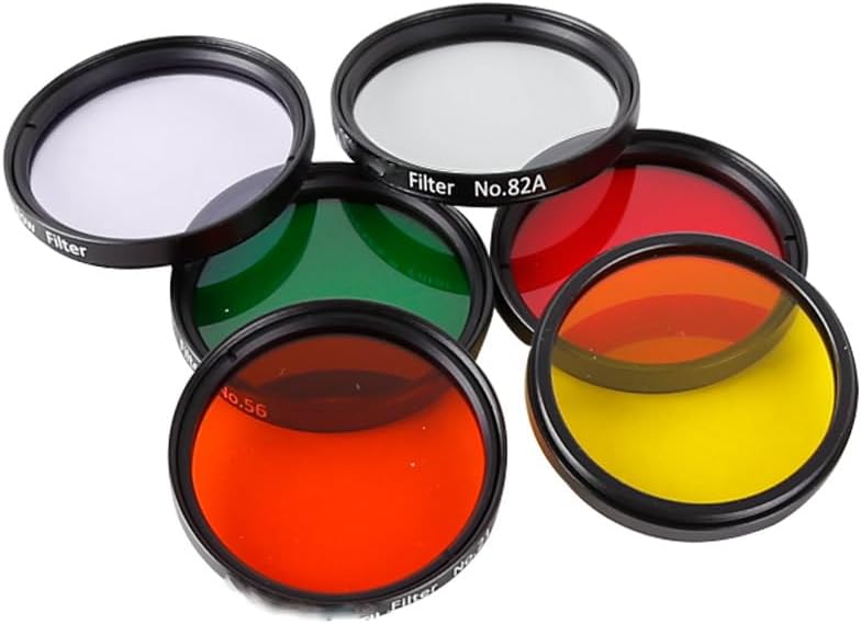 Telescope Eyepiece Filter Kit, 6 PCS 2" Optical Eyepiece Lens, Moon Filter & Five Colors Filters for Telescope Eyepieces