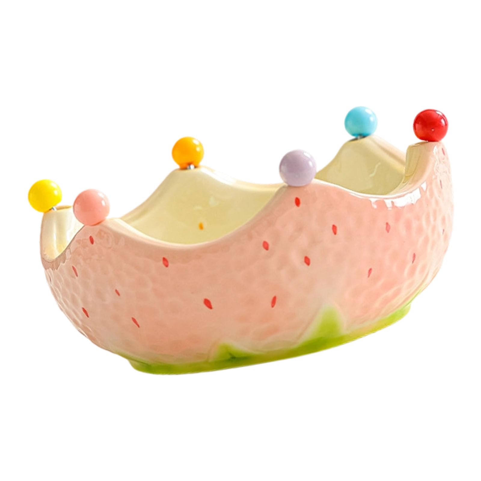 our fave Ceramic Bowl with 6 Forks, Citrus Shaped Ceramic Serving Tray, for Parties Dining Kitchen Kitchen Bowl with Forks