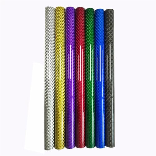 2pcs Colored 3K Carbon Fiber Tube 6 * 4MM,8 * 6MM,10 * 8MM,Outer Diameter*Inner Diameter,Length 500mm Carbon Fiber Square Tube(6x4mm-Gold)