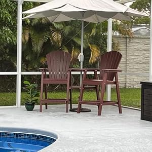 Talladirondackchairssetof2hdpebalconychairwithdoubleconnectingtrayweatherresistantoutdooradirondackbarstoolsforpatiodeckpatiobackyardbalconybrown Urban Country Home Decor Tall adirondack chairs set of 2 hdpe balcony chair with double connecting tray weather resistant outdoor adirondack bar stools for patio deck patio backyard balconybrown urban country home decor