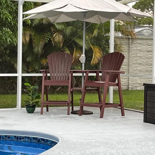 Talladirondackchairssetof2hdpebalconychairwithdoubleconnectingtrayweatherresistantoutdooradirondackbarstoolsforpatiodeckpatiobackyardbalconybrown Urban Country Home Decor Tall adirondack chairs set of 2 hdpe balcony chair with double connecting tray weather resistant outdoor adirondack bar stools for patio deck patio backyard balconybrown urban country home decor