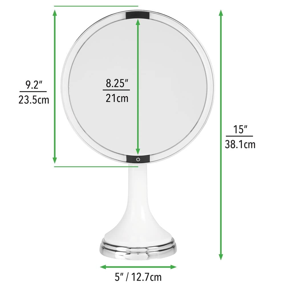 8 Inch LED Vanity Mirror With Lights - 3X/5X/7X Magnification, 360° Rotation, 21 LED Lights, White/Warm Light, Bathroom Makeup Mirror - View #6