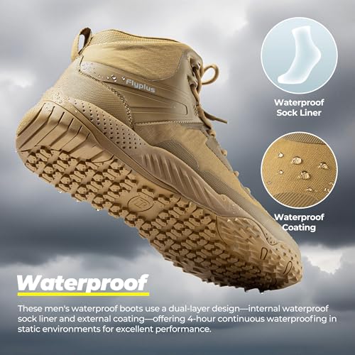 Men's Military Tactical Boots Waterproof Lightweight Hiking Boots Durable Non-Slip Combat Boot For Work2