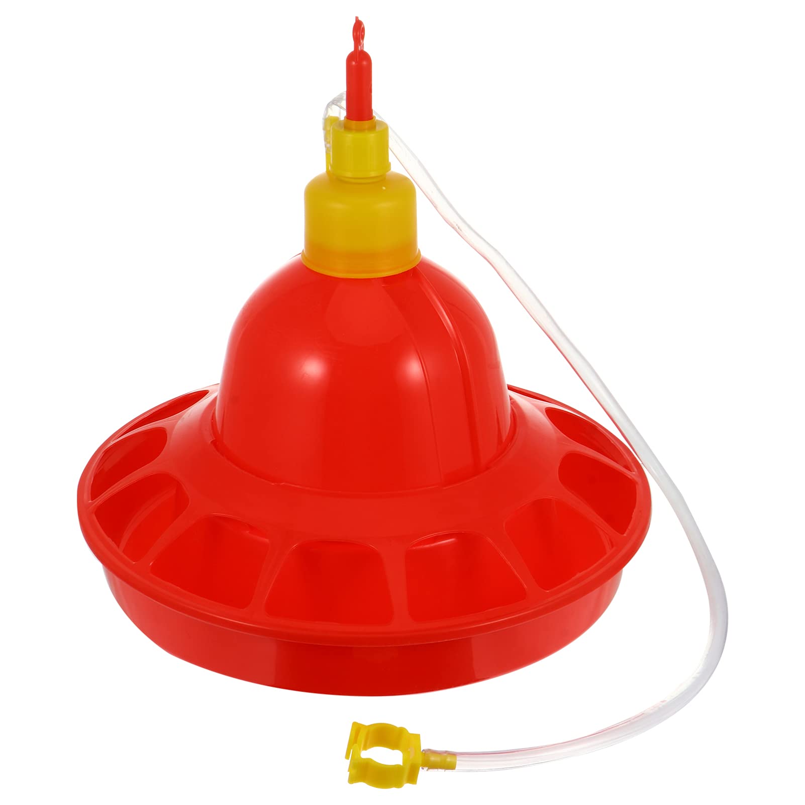 Abbeveratoio Automatico per Polli e Oche in Plastica, Resistente al Freddo al Calore, per Uso Interno ed Esterno, Rosso
