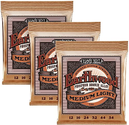 Ernie Ball Earthwood Medium Light Akustik-Gitarrensaiten, Phospho...
