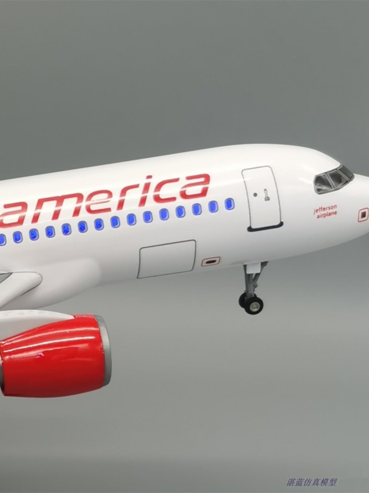 Repliki modeli samolotów Replika samolotów cywilnych w skali 1/80 47 cm dla Virgin America 320neo Model samolotu do wyświetlania w lotnictwie Miniaturowy model samolotu (bez światła)