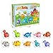 Jetbotell 20 PCS Dinosaur Number Learning Toys for Toddlers 2-4, 10 Different Dinosaur Figures, Double Sided Number Matching Game, Preschool Activities Montessori Fine Motor Toys for Toddlers Kids