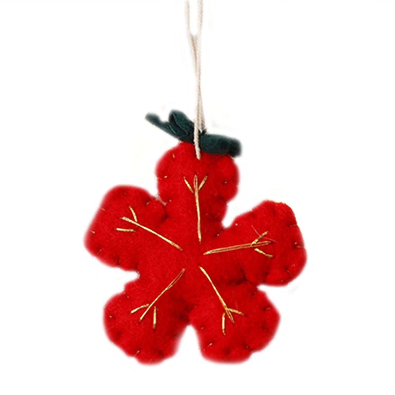 Kalttoy Red Snowflake Felt Christmas Tree Pendant Cartoon Christmas Tree Decor Supplies Household For Wedding Birthday Party Background Decor Pendant