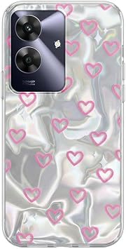 Zebana Realme Note 60 ile Uyumlu K l f Zebana Pink Heart Silikon K l f Pembe