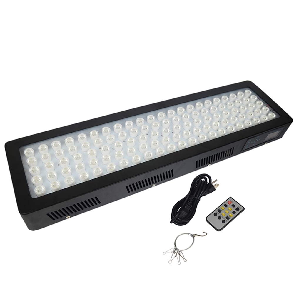 Hanchen Luz de acuario regulable de 300 W que simula la puesta de sol para arrecife de coral pecera con pantalla táctil programa de inteligencia de control remoto